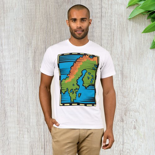 Country Map Mens T_Shirt