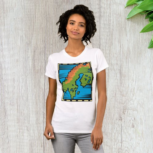 Country Map Womens T_Shirt