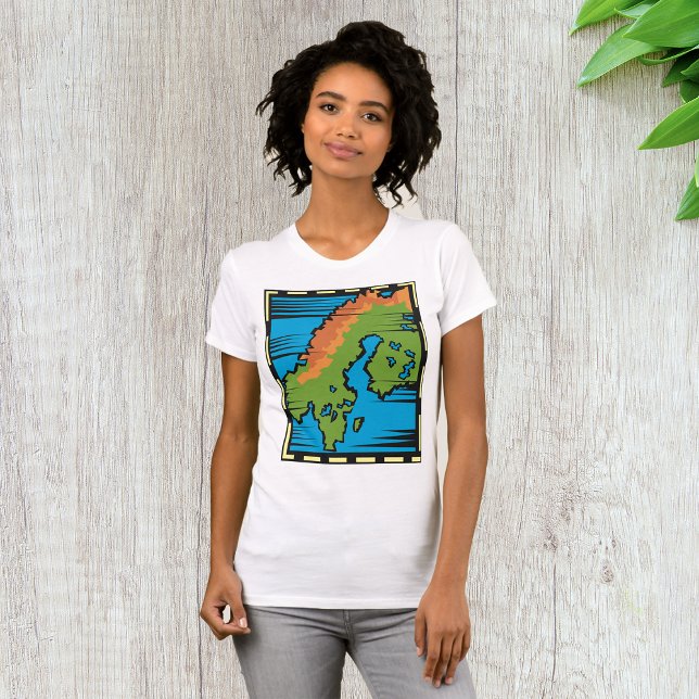 Country Map Womens T-Shirt (Creator Uploaded)
