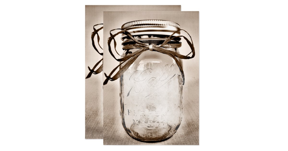 Blank Mason Jar Wedding Invitations 9