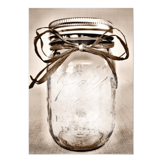country mason jar rustic invitation blank template zazzle com