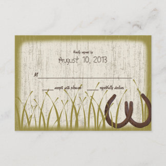 Country Meadow Rustic Wedding Response Card