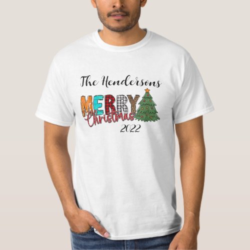 Country Merry Christmas Tree  T_Shirt