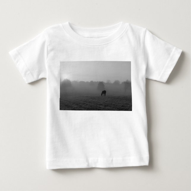 Country Morning Grayscale Baby T-Shirt (Front)