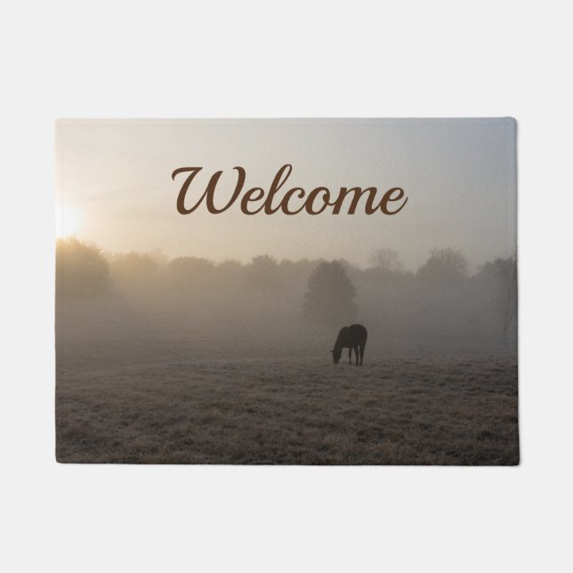 Country Morning Welcome Doormat (Front)