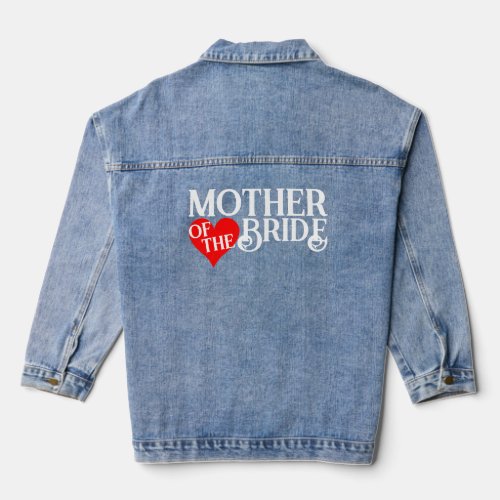 Country Mother of the Bride Heart Denim Jacket