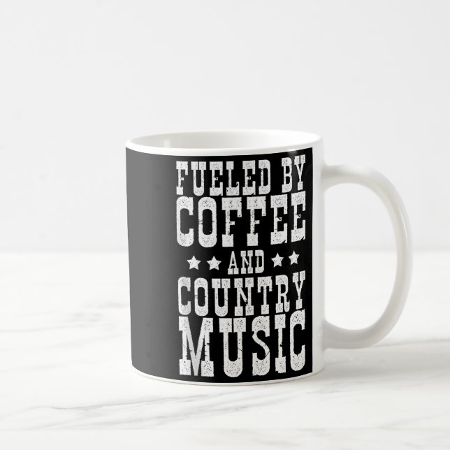 Country Music &amp; Coffee - Funny Quote Western M Mug (Right)