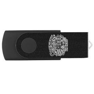 Country Music And Beer Country Music Graphic Flash Drive