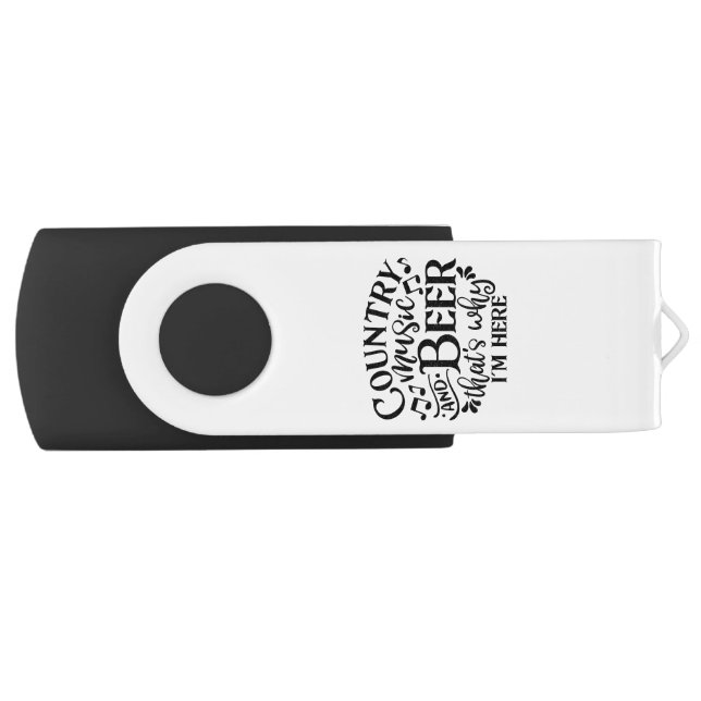 Country Music And Beer Country Music Ideas Flash Drive (Front)