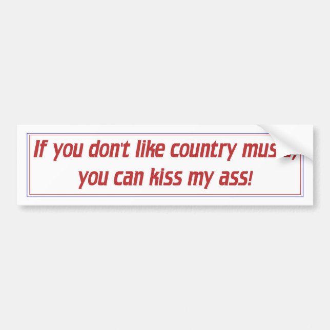 Country Music Bumper Sticker (Front)