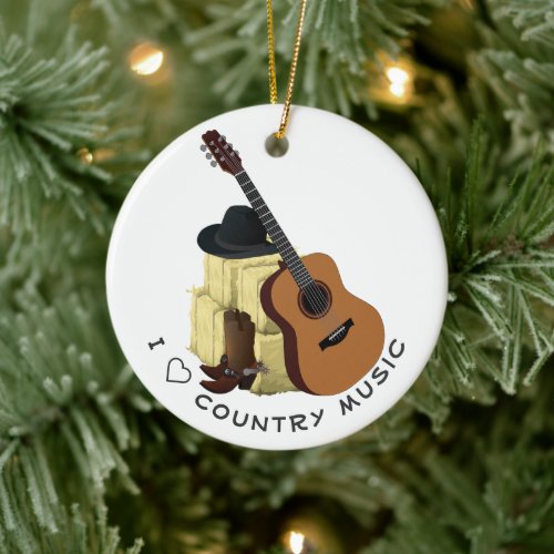 Country Music Ceramic Ornament