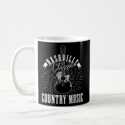 Country Music City Nashville Guitar Tennessee Coffee Mug