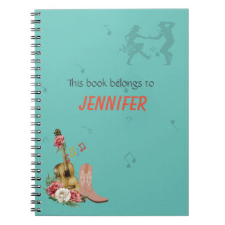 Country Music Dancing Music Editable Notebook