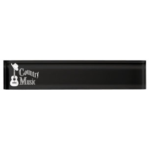 Country music desk name plate