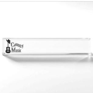 Country music desk name plate