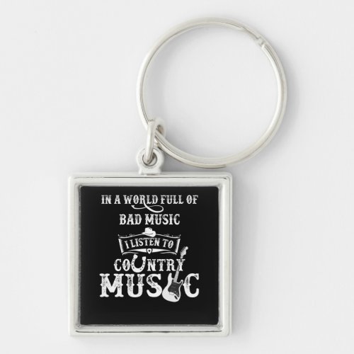 Country Music Gift Guitar Nashville Country Music Keychain
