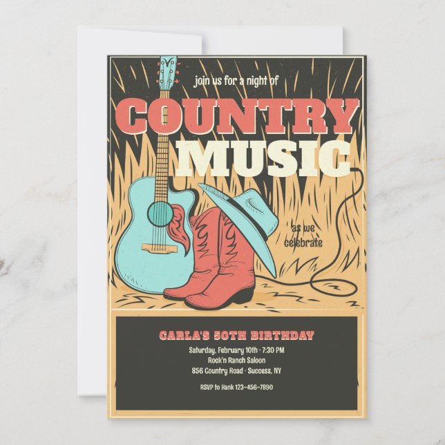 Country Music Invitation (Front)