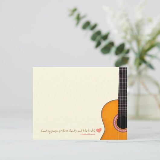 'Country Music is Three Chords' Note Cards (CMAs) (Standing Front)