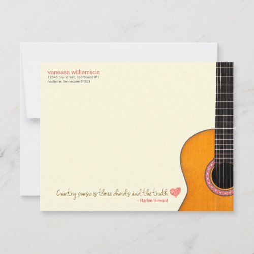 Country Music is Three Chords Note Cards CMAs