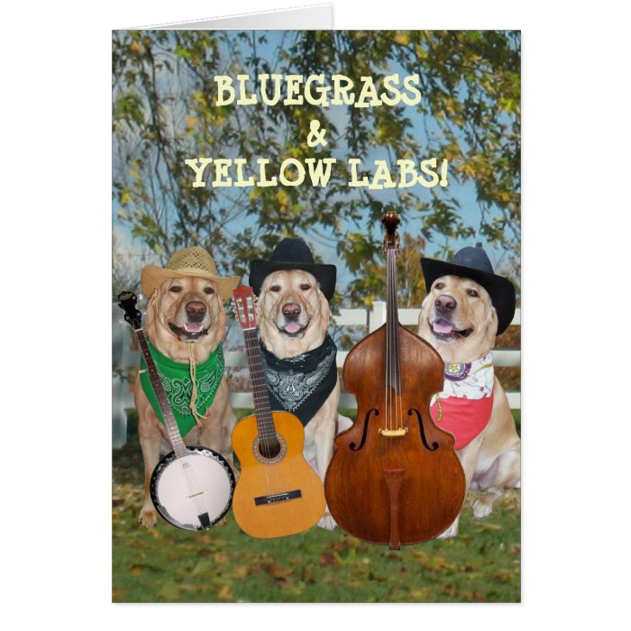 Country Music & Labs Customizable Birthday Card