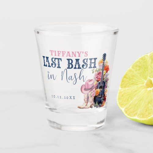 Country Music Last Bash in Nash Bachelorette Shot Glass