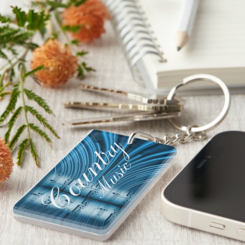Country Music Past Time Keychain