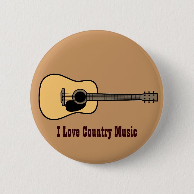 Country Music Pinback Button (Front)