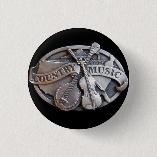 country-music pinback button (Front)