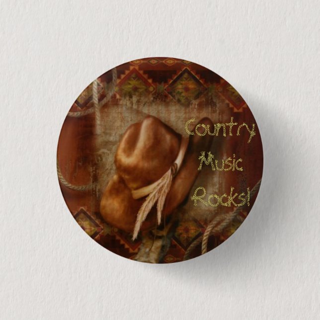 Country Music Pinback Button (Front)
