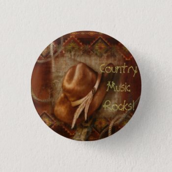 Country Music Pinback Button by Countrypumpkin at Zazzle
