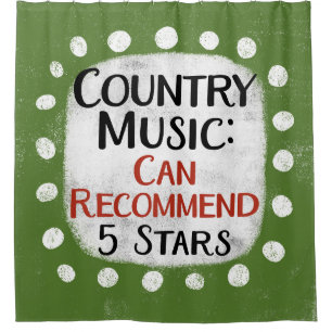Country Music Review 5 Stars Shower Curtain