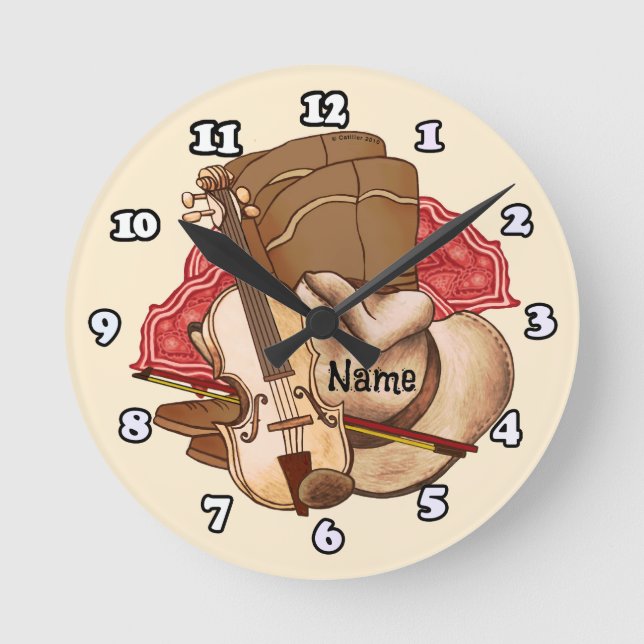 Country Music  Round Clock (Front)