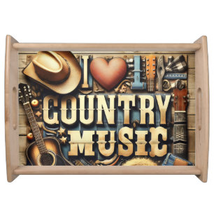 Country music. serving tray