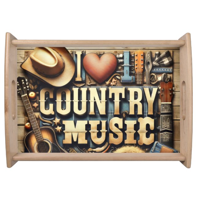 Country music. serving tray (Front)