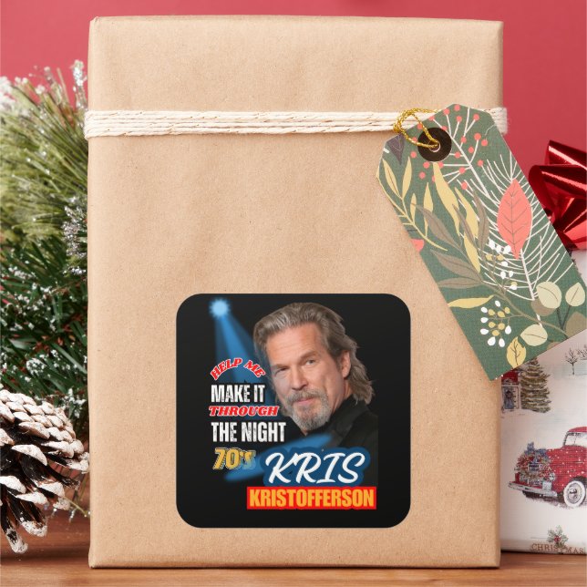 COUNTRY MUSIC SQUARE STICKER (Holiday)