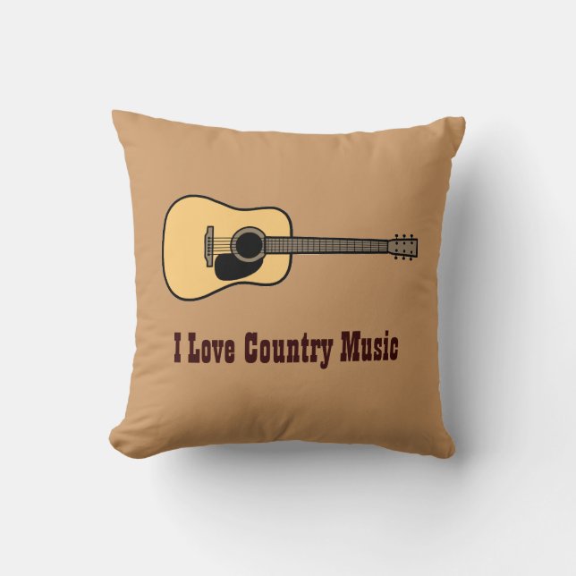 Country Music Throw Pillow (Front)