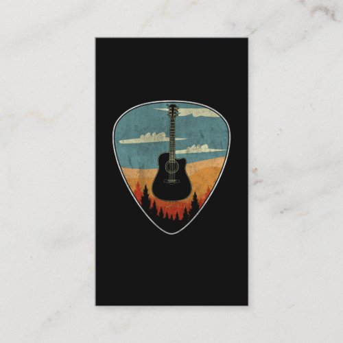 Country Musician Guitar Pick Music Lover Business Card