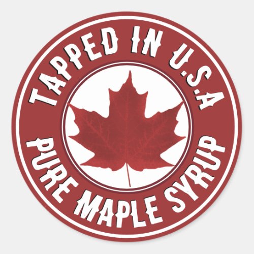 Country Name Red Leaf Pure Maple Syrup Label