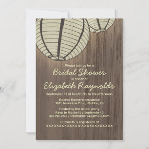 Country Night Light Bridal Shower Invitations