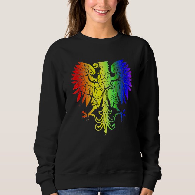 Country Of Poland Gay Pride Eagle Polish Gay Pride Sweatshirt (Front)