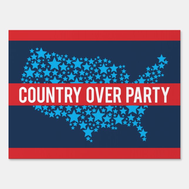 Country Over Party / All Americans Sign (Front)