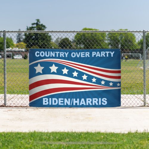 Country Over Party Biden Harris 2024 Election Banner