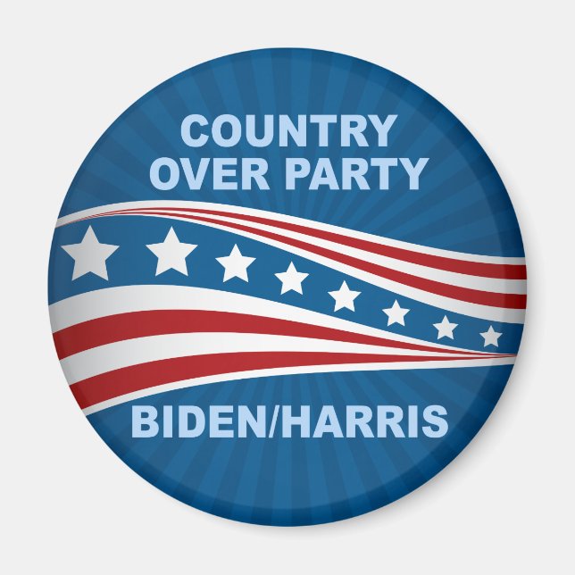 Country Over Party Biden Harris 2024 Election Magnet (Front)
