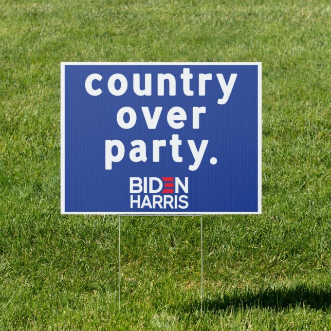 Country over Party Biden Harris Sign (Insitu)