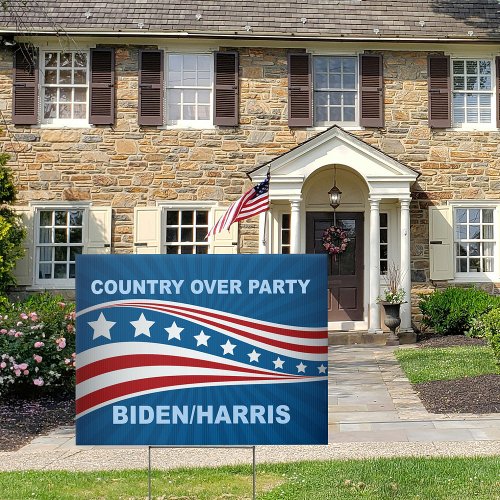 Country Over Party Biden Harris Yard Sign