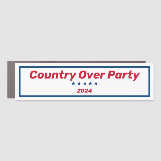 Country Over Party Car Magnet (Front)