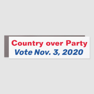 Country over Party Car Magnet
