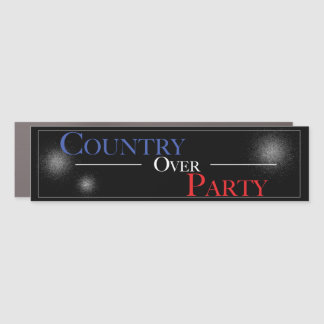 Country Over Party - Car Magnet
