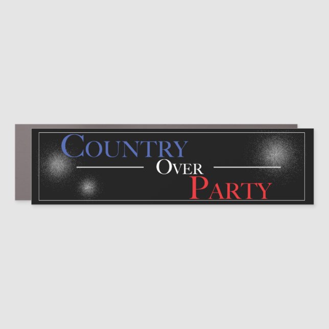 Country Over Party - Car Magnet (Front)