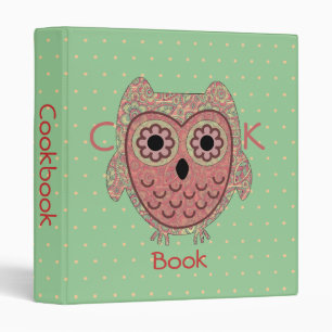 country owl cookbook 3 ring binder